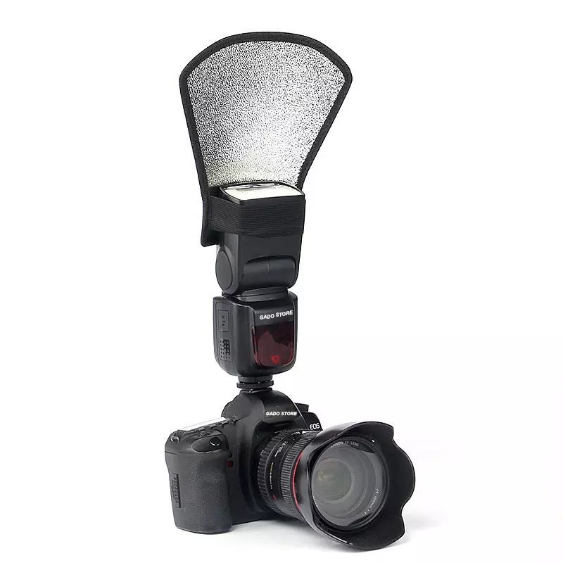 Tản sáng đèn flash GADO có 2 mặt dùng chụp ảnh ngoài trời hoặc trong phòng