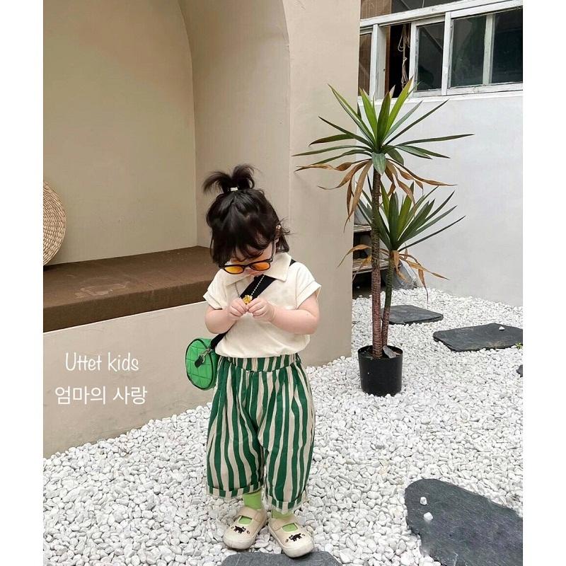ÁO THUN POLO SÁT NÁCH PHONG CÁCH HÀN QUỐC CHO BÉ GÁI VÀ BÉ TRAI FORM CHUẨN 2268