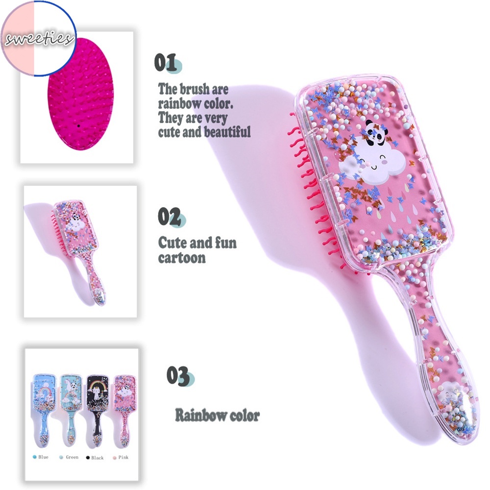 [Hàng mới về] Lược chải tóc massage da đầu chống tĩnh điển họa tiết dễ thương cho nữ