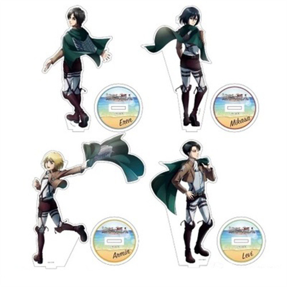 Thẻ đứng để bàn hình nhân vật trong anime Attack On Titan nhiều kiểu tùy chọn bằng chất liệu acrylic