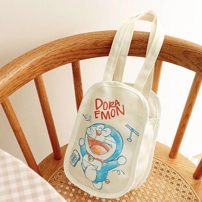 Túi Xách Canvas Họa Tiết Doraemon Dễ Thương Phong Cách Nhật Bản