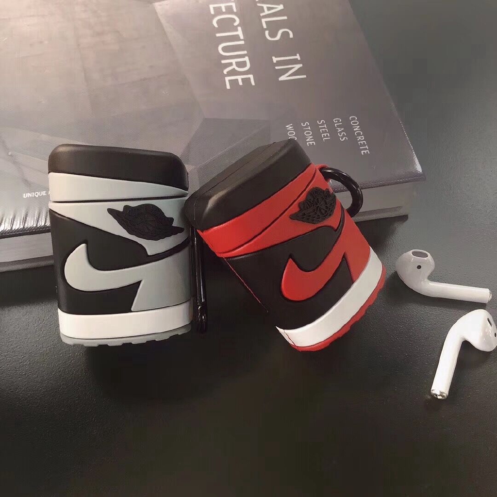 Air jordan AJ1 Apple AirPods Earpods Tai nghe không dây Bluetooth Ốp lưng cao su mềm