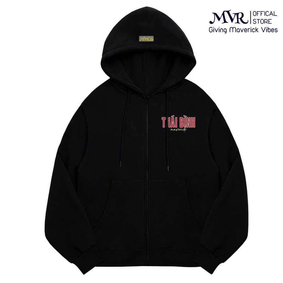 Áo khoác hoodie Thái Bình khóa kéo zip thaibinh quê hương thai binh 64 tỉnh thành UNDER MVR BB4185