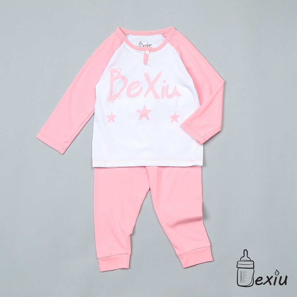 Bộ Bexiu Raglan in sao thun Cotton Mỹ chống nhăn, chống xù cao cấp cho bé