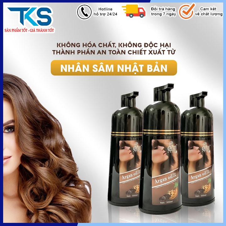 Dầu gội nhuộm đen phủ bạc Sin Hair chiết xuất thảo dược thiên nhiên số 1 Nhật Bản