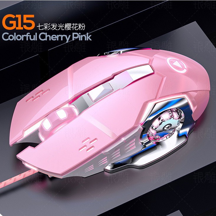 Chuột Gaming Máy Tính Laptop Có Dây YINDIAO G15 3600 DPI LED Nhiều Màu Đen Trắng Xanh Hồng Bảo Hành Lỗi Đổi Mới