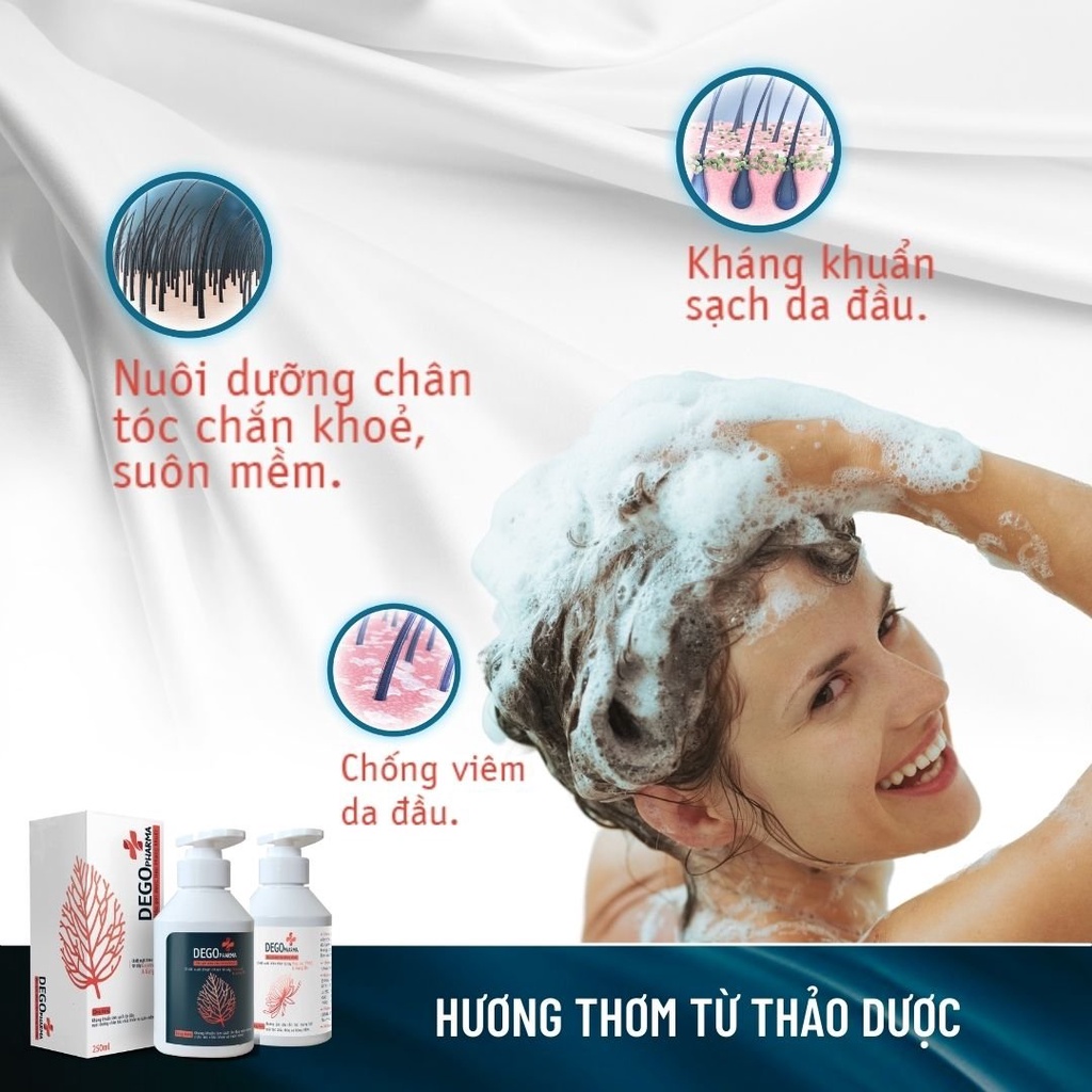 Dầu Xả Dược Liệu Gừng Đỏ DEGO PHARMA 250ml Phục Hồi Tóc Hư Tổn &amp; Giảm Rụng Tóc