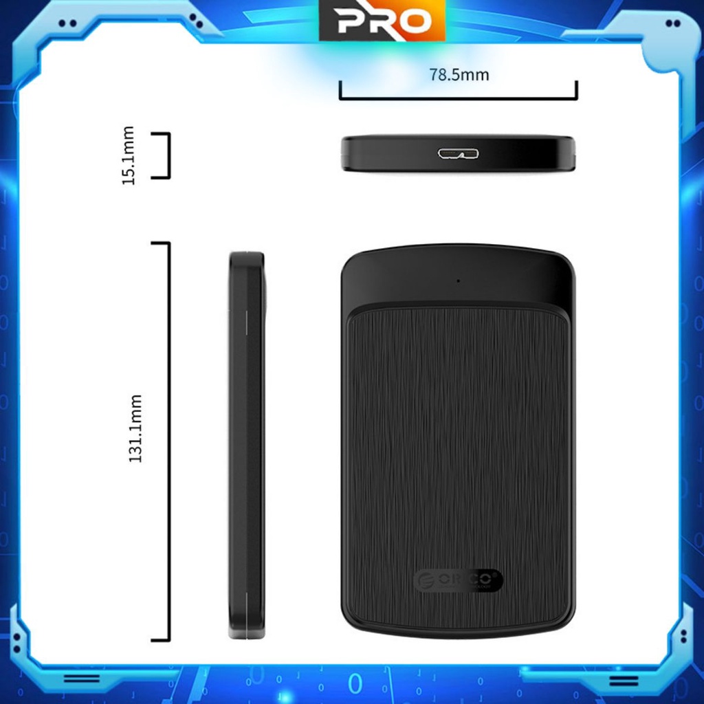 HDD Box 2.5 Orico 2577U3 SATA III USB 3.0 thiết kế độc đáo không ốc vít- Bảo hành 12 tháng !!!