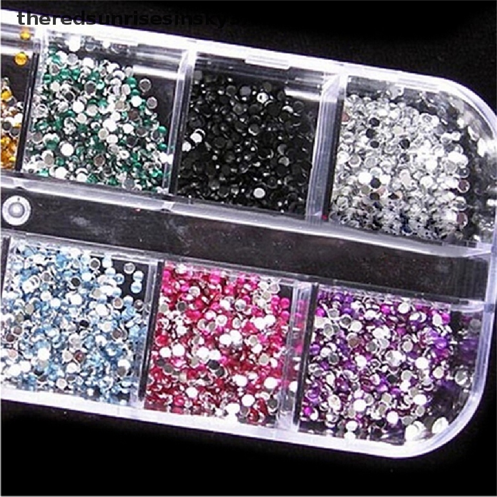 Hộp 12 Màu Kim Tuyến 2mm Trang Trí Móng Tay Nghệ Thuật