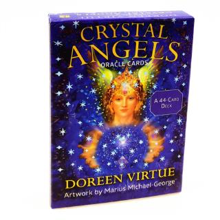 【READY STOCK】44pcs Tarot Card Crystal Angel Oracle Deck Table Game Durable Tarot Cards With Beautiful Painting For Playing Card Board Games