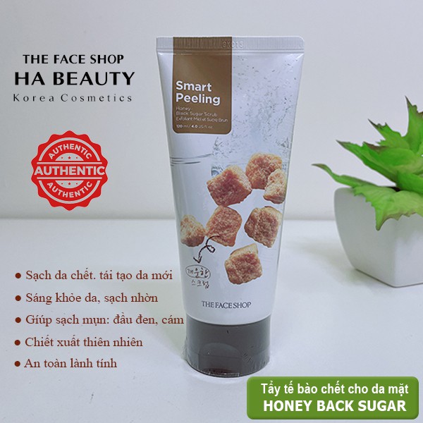 Tẩy tế bào chết da chết đường đen mật ong dưỡng da The Face Shop Smart Peeling Honey Black Sugar Scrub 120ml