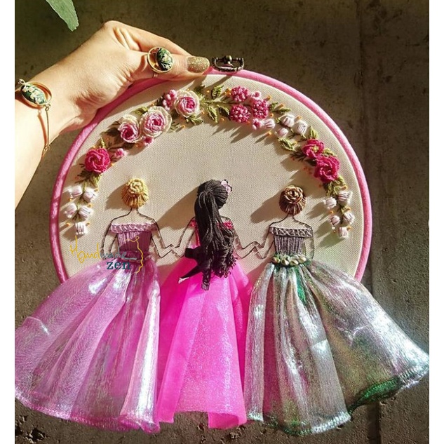 DIY bộ KIT tập thêu tay chúc mừng SINH NHẬT quà tặng tự làm vải decor nhà cửa phòng trang trí vintage ZEN Handmade