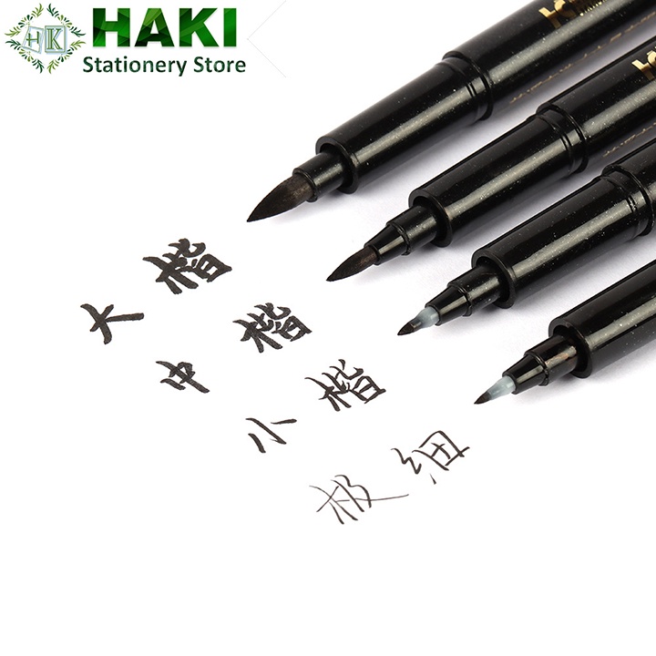 Bút brush pen viết calligraphy HAKI, bút viết thư pháp có thể đổ thêm mực B47