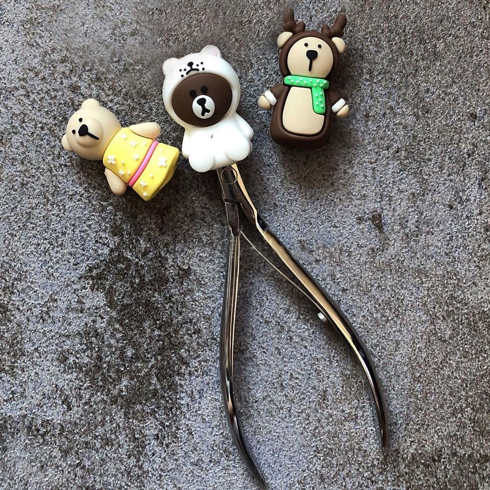 Dyruidoj Vỏ Bọc Bảo Vệ Hộp Đựng Kéo Cắt Móng Vuốt Hình Gấu Nhật Bản Phong Cách Ins