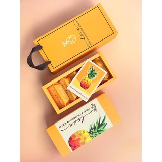 Túi Hộp Bánh Dứa Vàng Love