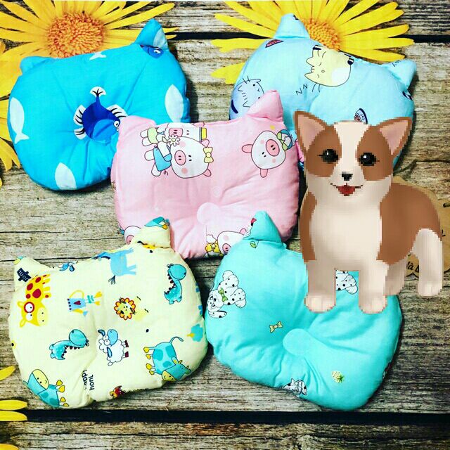 Gối sơ sinh tâm an cho bé (lõm+vuông)