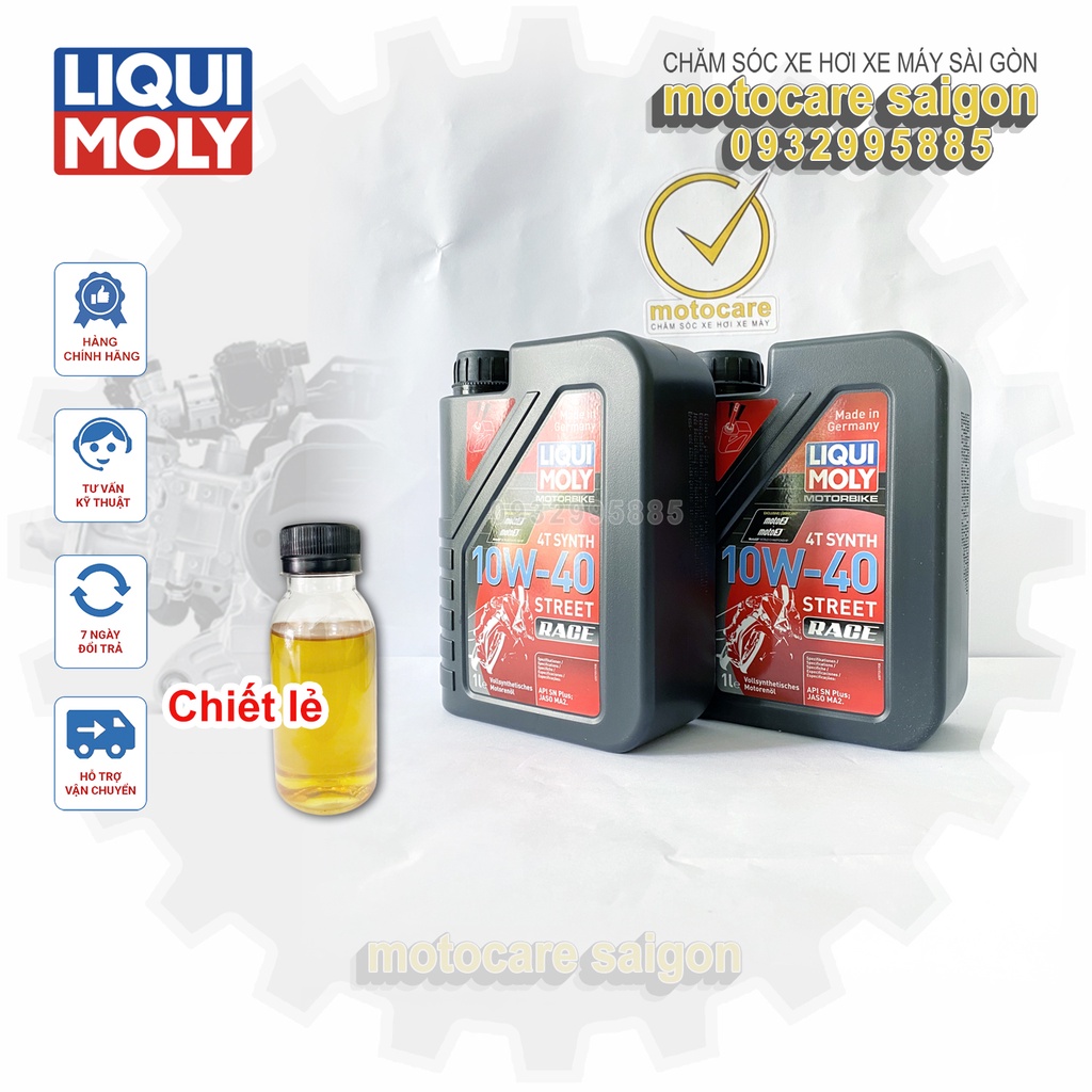 Dầu Nhớt Liqui Moly Motorbike Synth 4T Street Race 10W40 API SN Plus Jaso MA2 Made in Germany