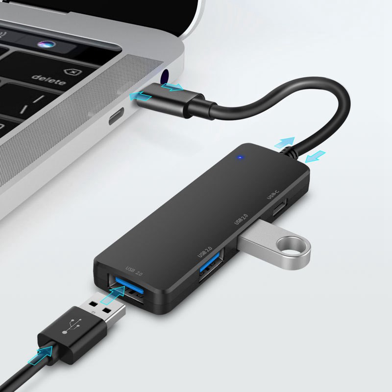 Hub Chuyển Đổi 4 Cổng Usb C Sang Usb 2.0 Cho Pc Laptop Macbook Pro