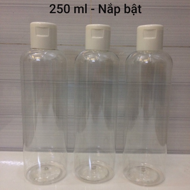 Chai pet 250ml nắp bật