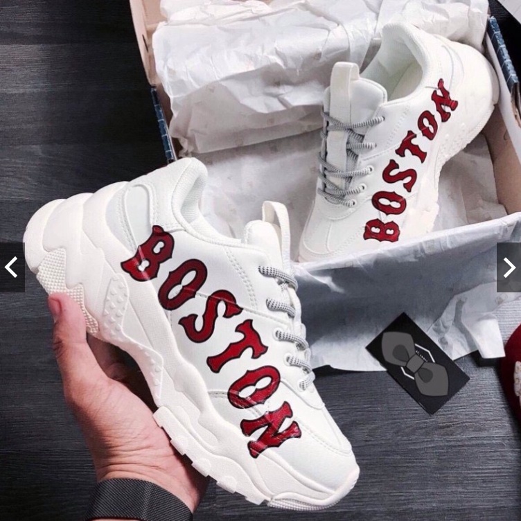 Giày Thể Thao Nam Nữ Boston - Giày thể thao trắng độn đế cao cổ tăng chiều cao, Sneaker trẻ trung, năng động D19 5.0