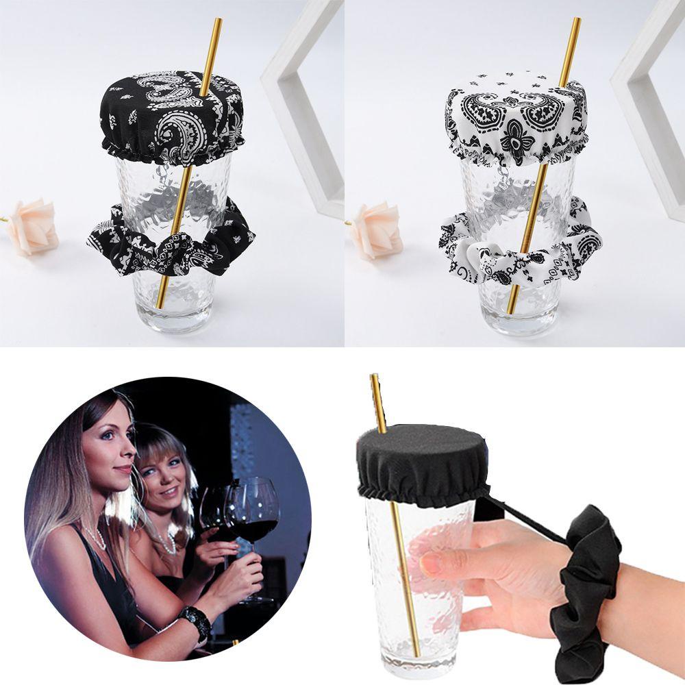 Dây Cột Tóc Scrunchie In Họa Tiết Da Báo Màu Xanh Dương Cho Nữ