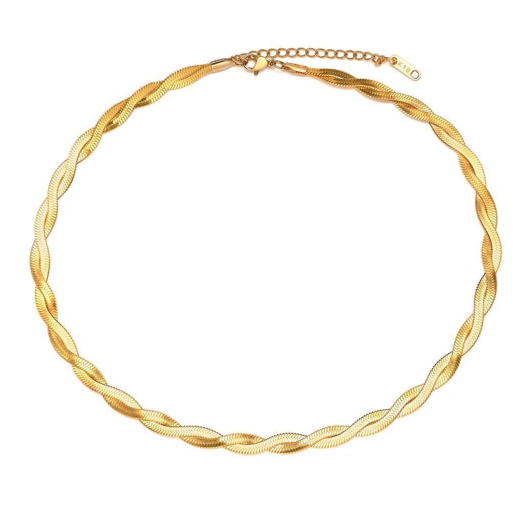 Vnox Vòng cổ Hợp Kim Mạ Vàng 14k Thiết Kế Mặt Hình Rắn Độc Đáo Thời Trang Cho Nữ