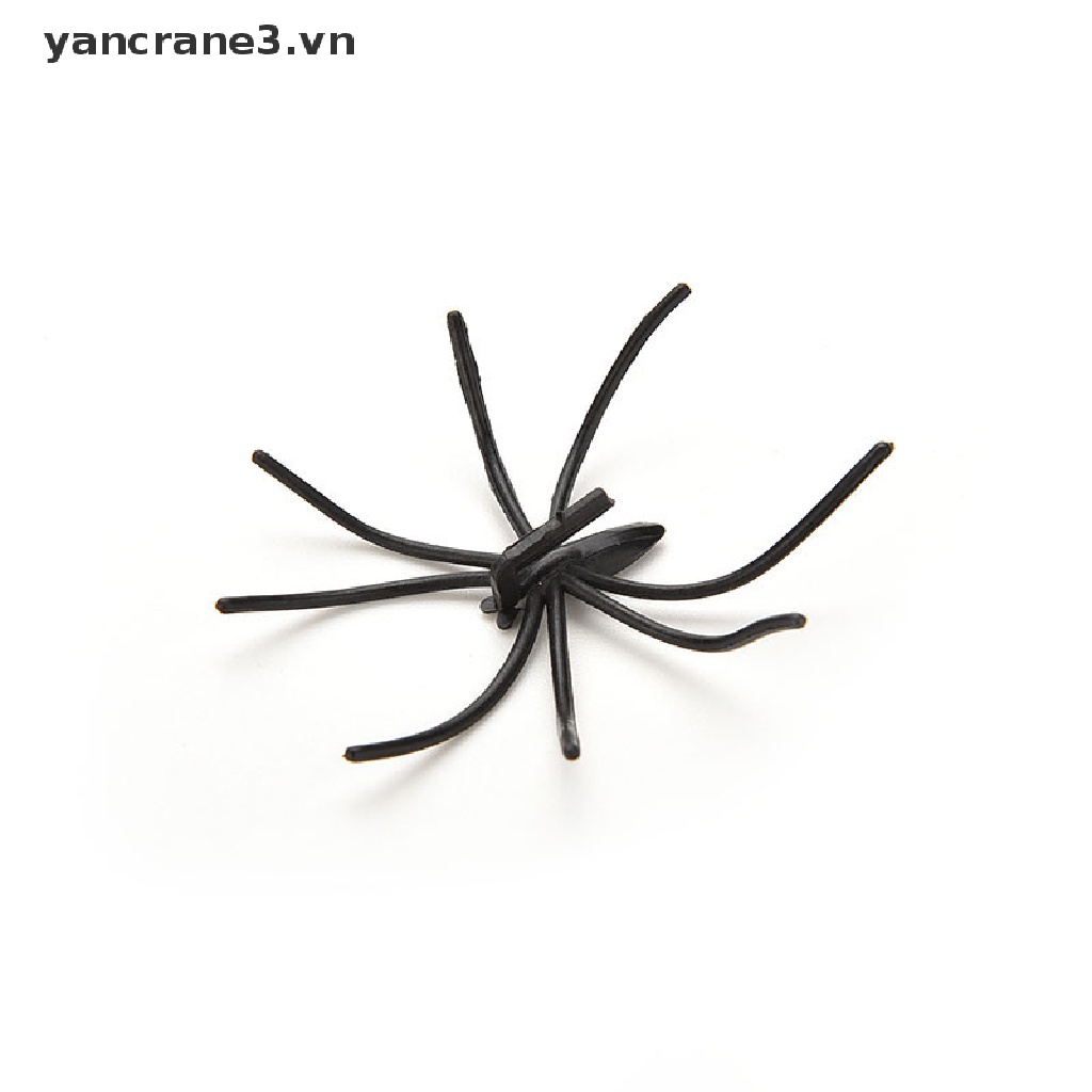 Set 20 Chú Nhện Bằng Nhựa Màu Đen Trang Trí Halloween yancrane3.vn