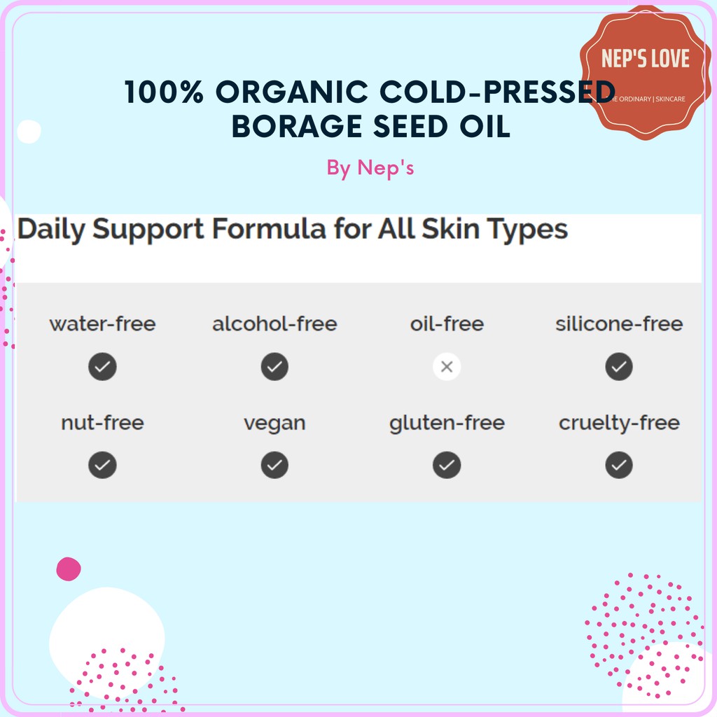 Tinh dầu dưỡng da hạt Lưu ly_100% Organic Cold-Pressed Borage Seed Oil_THE ORDINARY (BILL CANADA) 30ML | BigBuy360 - bigbuy360.vn
