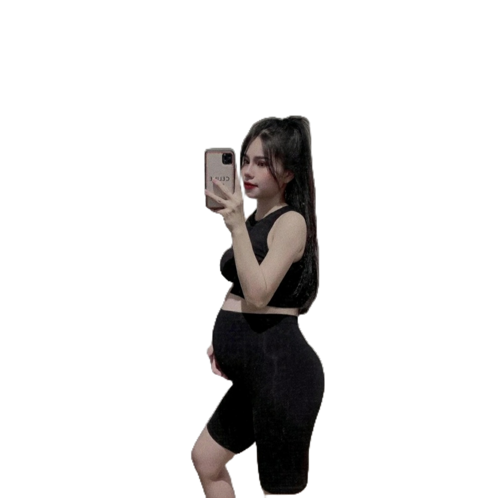 Quần legging ngố bầu cạp chun chỉnh kiểu trên gối