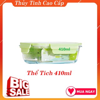 Hộp đựng thực phẩm thuỷ tinh 410ml Hộp đựng đồ ăn bảo quản trong tủ lạnh
