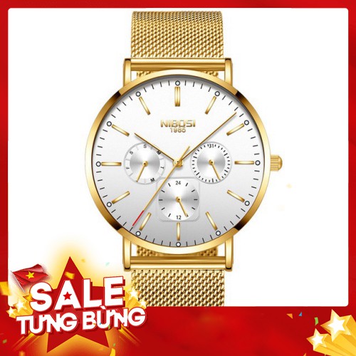-Hàng nhập khẩu Đồng hồ nam NIBOSI chính hãng NI2321-1.02 Fullbox dây đeo tay hợp kim cao cấp không gỉ Liên hệ mua hàng