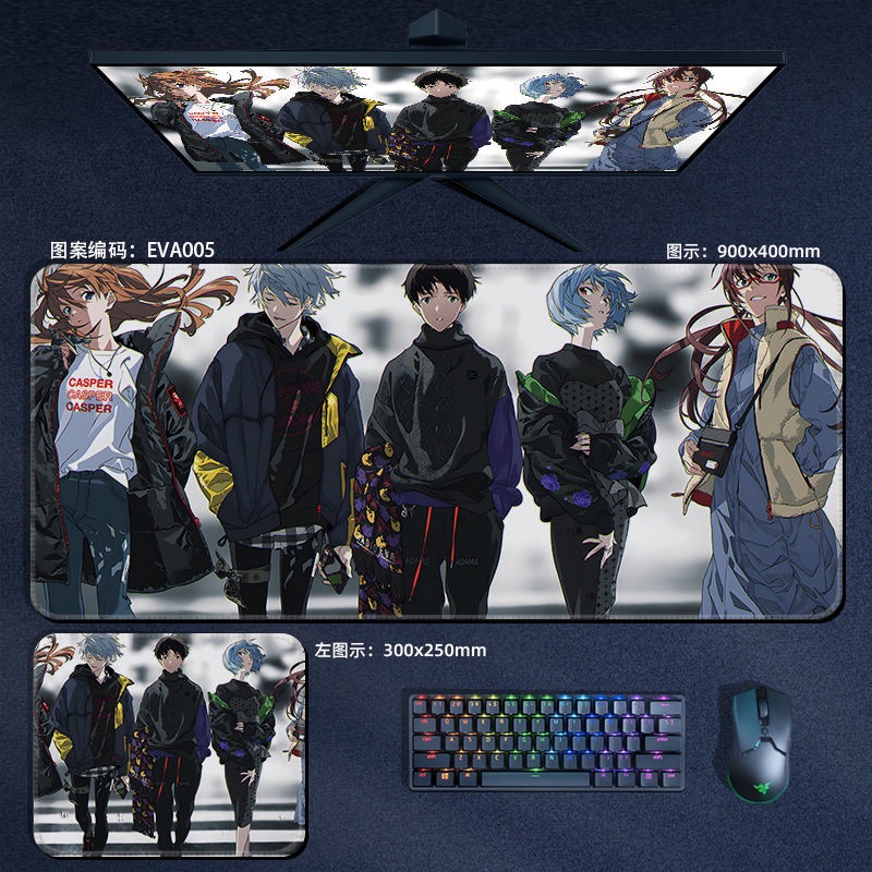Tấm Lót Chuột Và Bàn Phím Cỡ Lớn Dày Hai Chiều In Hình Anime Neon Genesis Evangelion Asuka