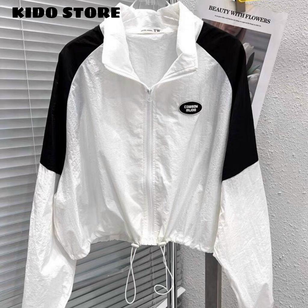 Áo khoác dù nữ croptop lửng 2 lớp siêu đẹp hợp thời trang KR17