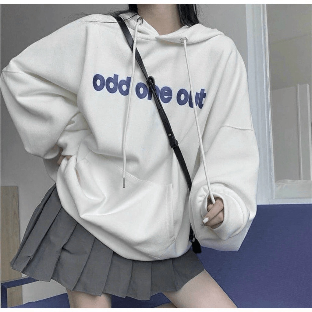 Áo Hoodies Nữ Chui Đầu Có Nón Tay Phống Logo In Sịn Sò Form Rộng Che Nắng Tốt Phù Hợp Đi Học, Đi Chơi, Du Lịch [NEW UNIS