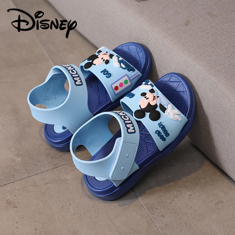 Giày Đế Mềm Chống Trượt Hình Chuột Mickey Dễ Thương Cho Bé