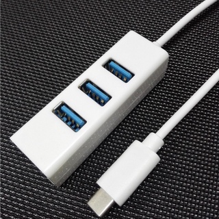 Hub sạc cổng USB 3.1 Type-C sang 3 cổng USB trắng