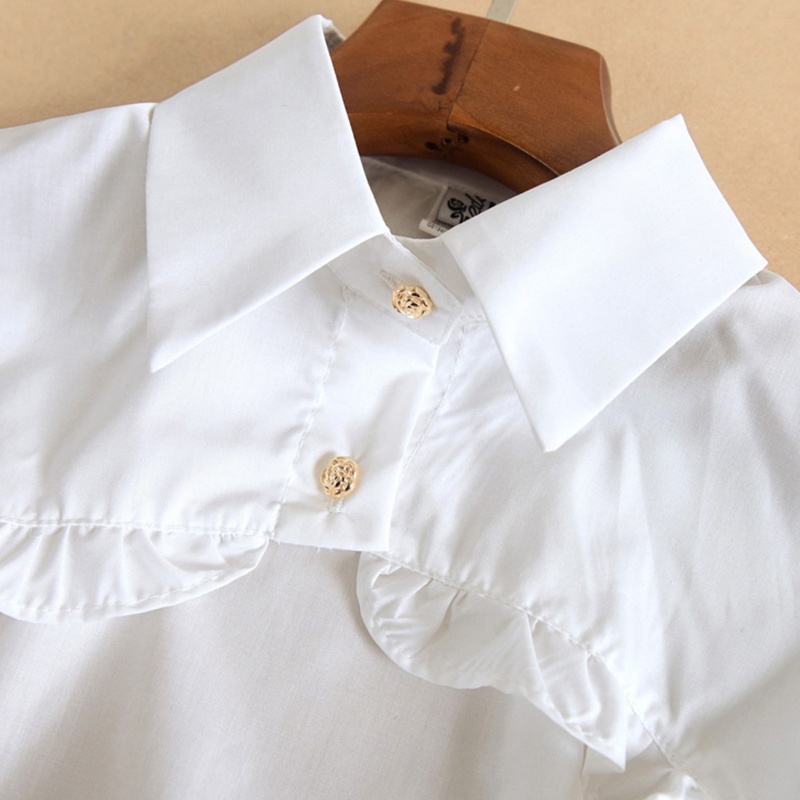 Áo Sơ Mi Croptop Tay Dài Cổ Bẻ Tháo Rời Được xiangbao