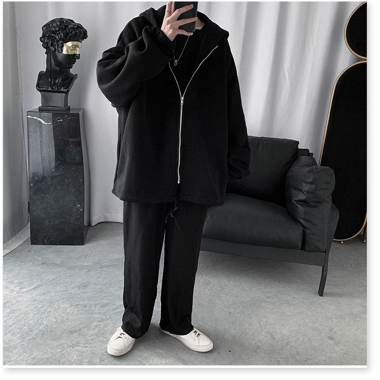 Áo khoác nam dây kéo chất nỉ from rộng đẹp