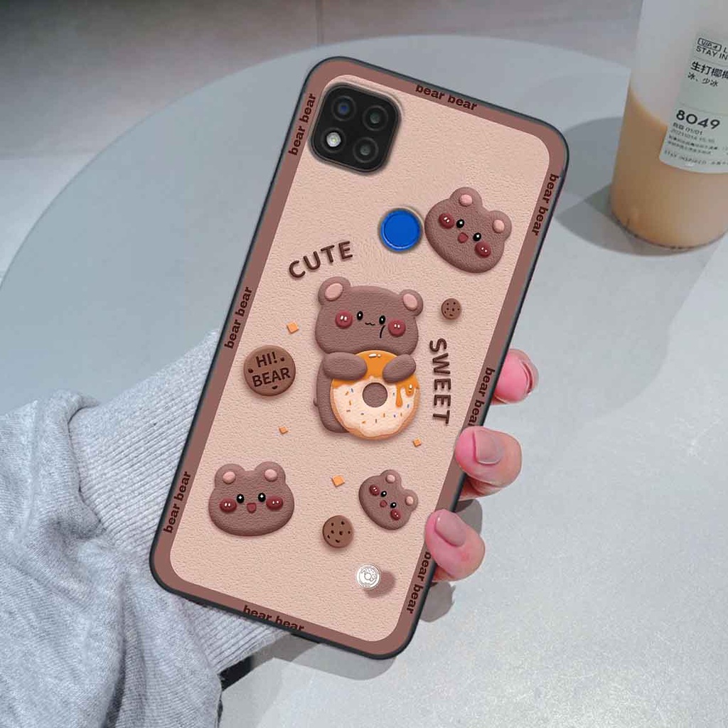 Ốp Xiaomi Redmi 9C bear brick, gấu đáng yêu, dễ thương