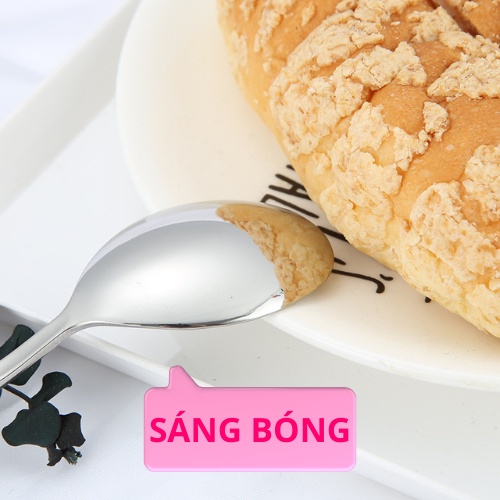 Muỗng thìa inox thép 304 CÁN DÀI nhiều màu sắc cao cấp đẹp sáng bóng