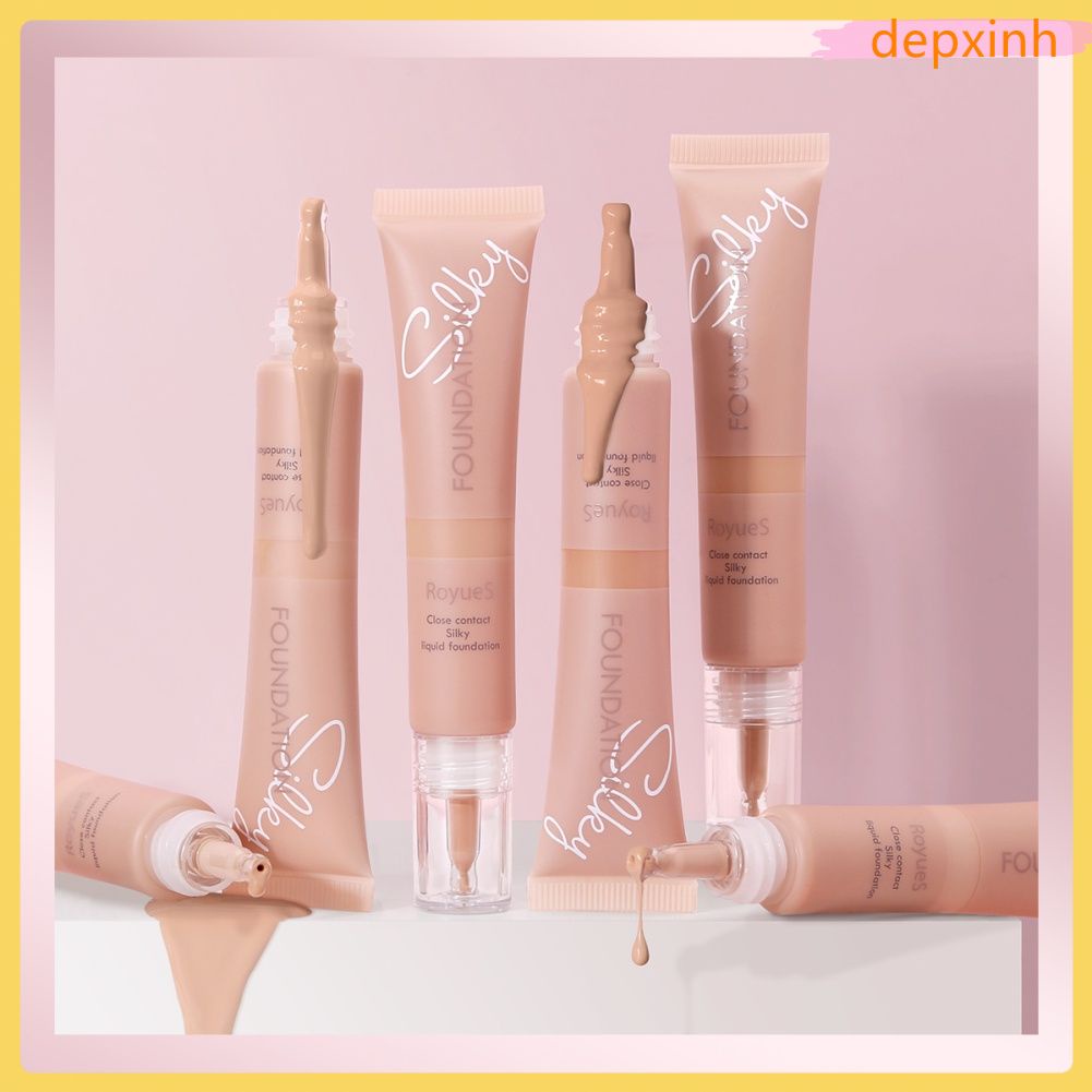 Kem nền ROYUES dạng lỏng tự nhiên với lớp che phủ cao 5 tông màu tuỳ chọn 20g Kem nền dạng lỏng COD