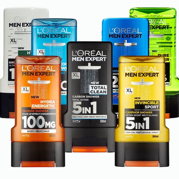 Sữa tắm gội toàn thân L’oreal Men Expert 5 in 1 chai 300ml ( Inbox lựa mùi )