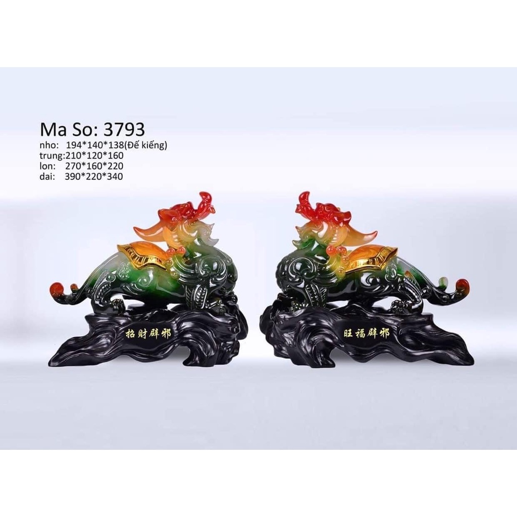 Cặp Tỳ Hưu Phong Thuỷ Đế Gỗ - Tỳ Hưu Phong Thuỷ Chiêu Tài Kích Lộc