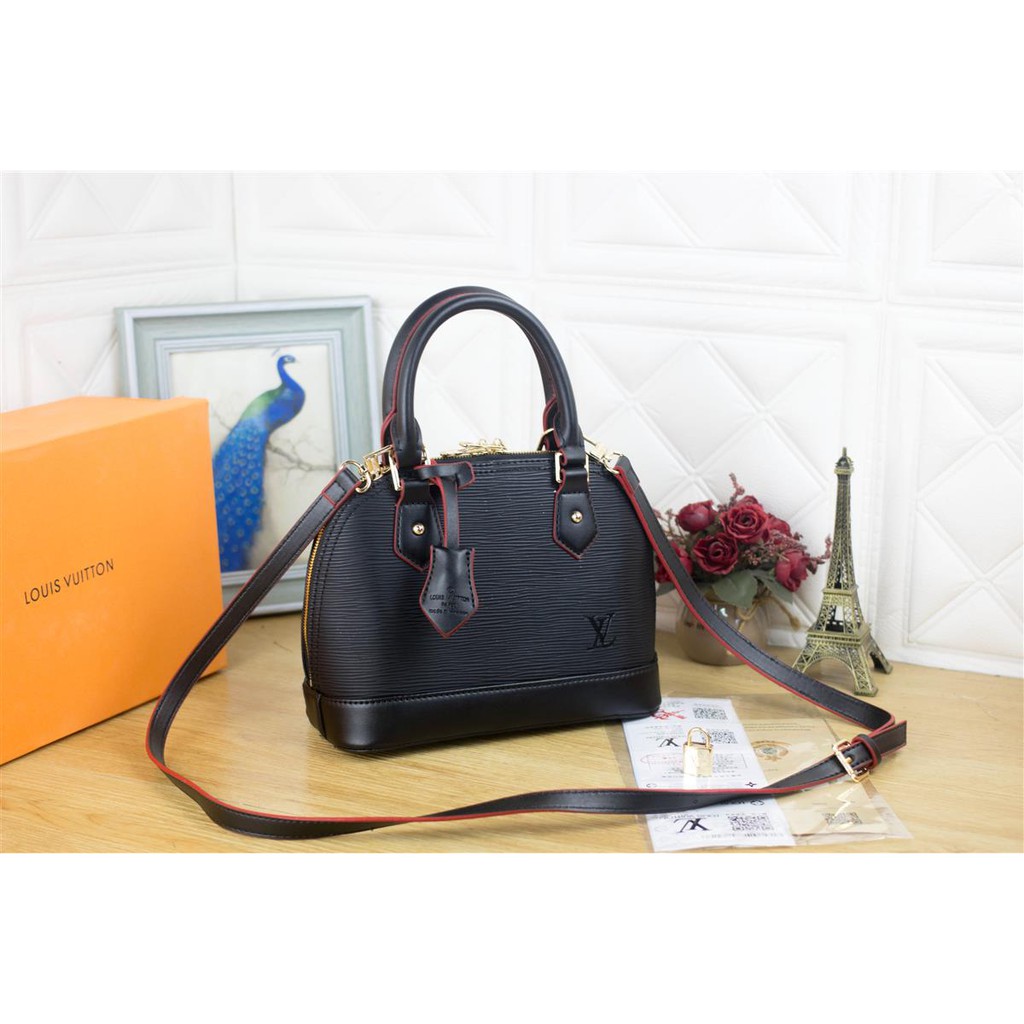 Túi xách nữ dáng hến vân tăm Fullbox 1243