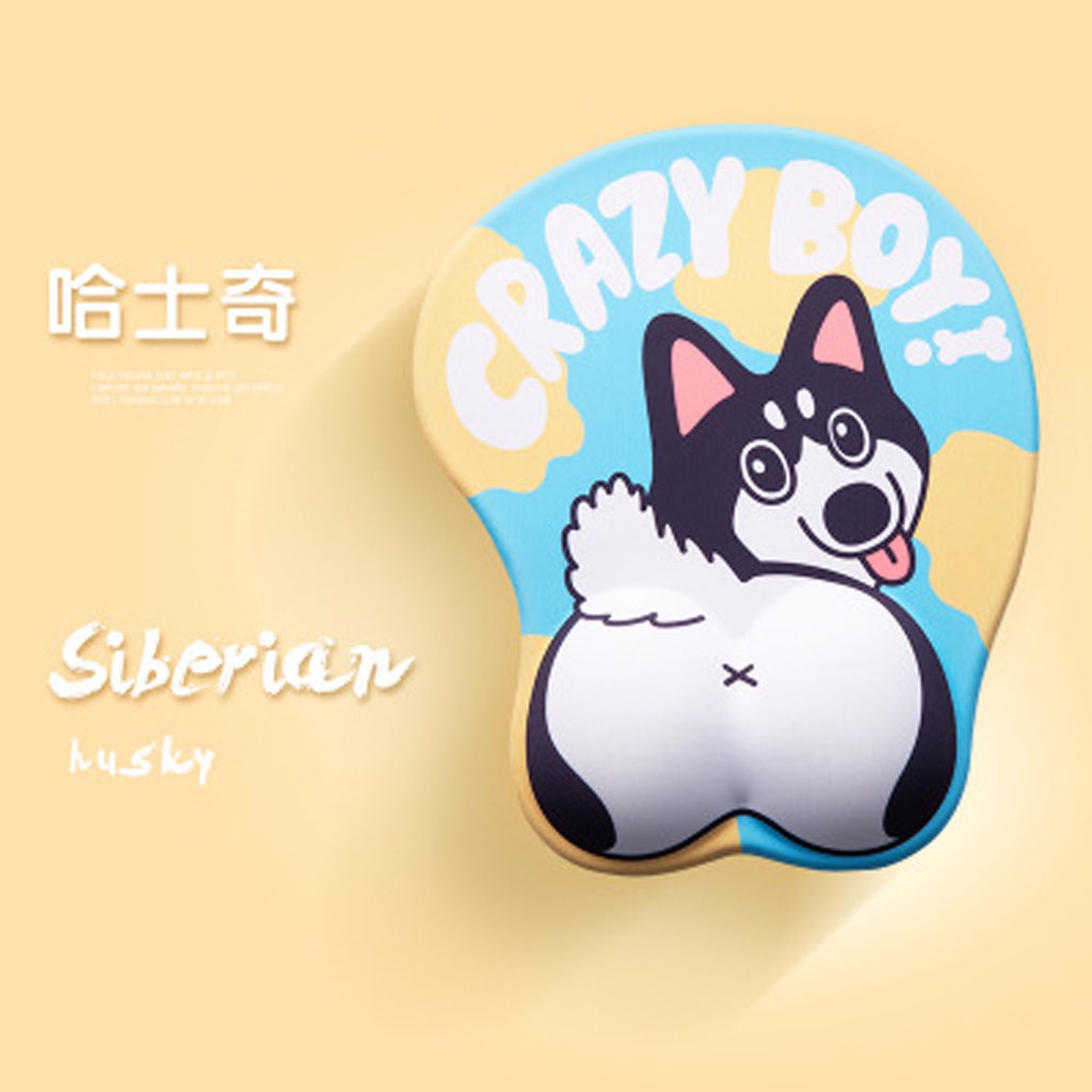 Lót chuột Kê tay chuột đệm silicon Corgi, Husky, Cool boss, Teddy cực cute và dễ thương siêu êm siêu đẹp