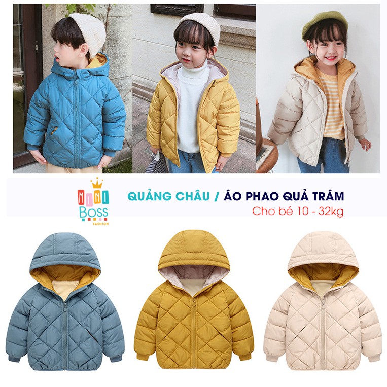 Áo khoác cho bé 10-32kg QUẢNG CHÂU | Áo phao cho bé quả trám