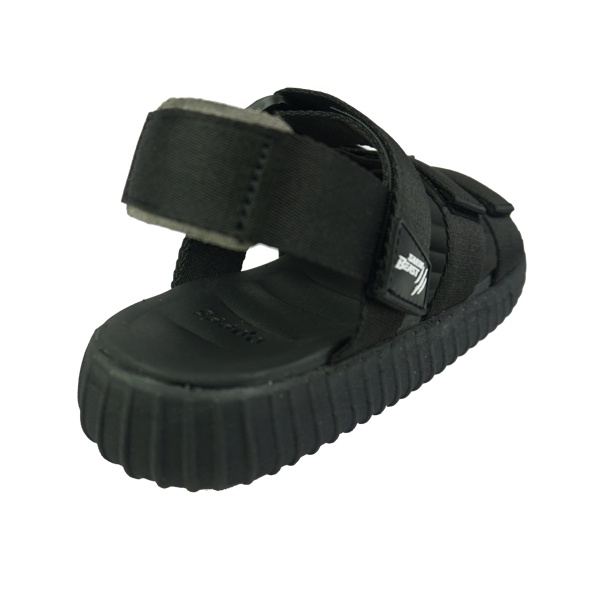 Sandal Saado chính hãng 3 quai BEAST BE03 màu full đen Black Wolf đế yezi, Dép quai sau nam nữ quai thắt ngang