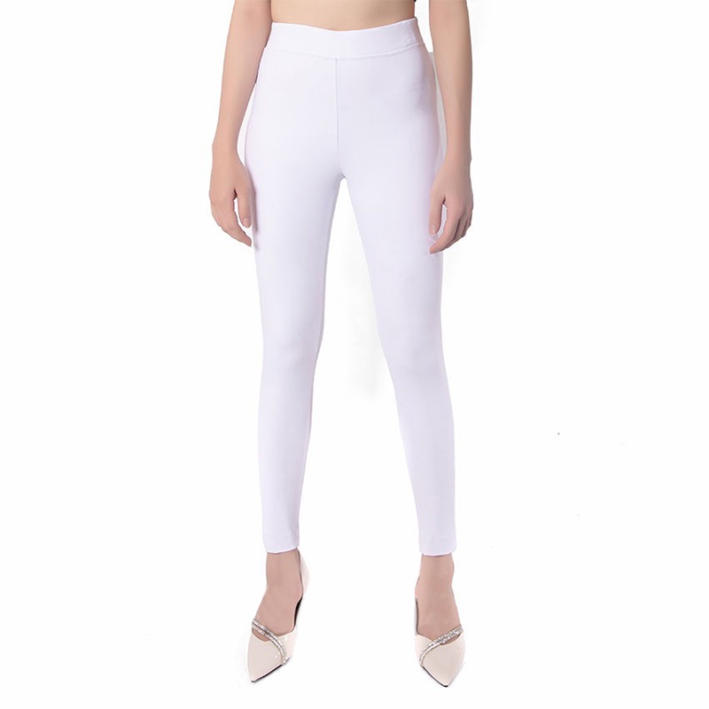 Quần legging nữ trắng cạp cao nâng mông bigsize mặc với áo dài cách tân đi chơi tết 2022