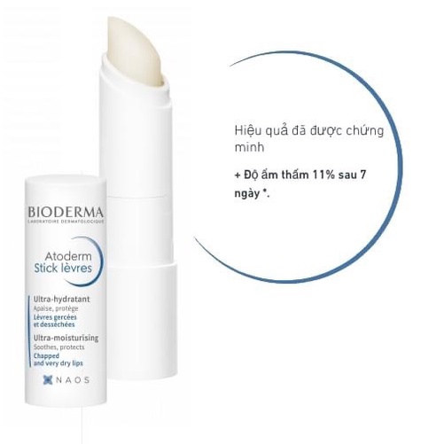 Son Dưỡng Môi Bioderma Atoderm Levres Stick Hydratant Pháp - Hàng Chính Hãng - Tem Bill Đầy Đủ