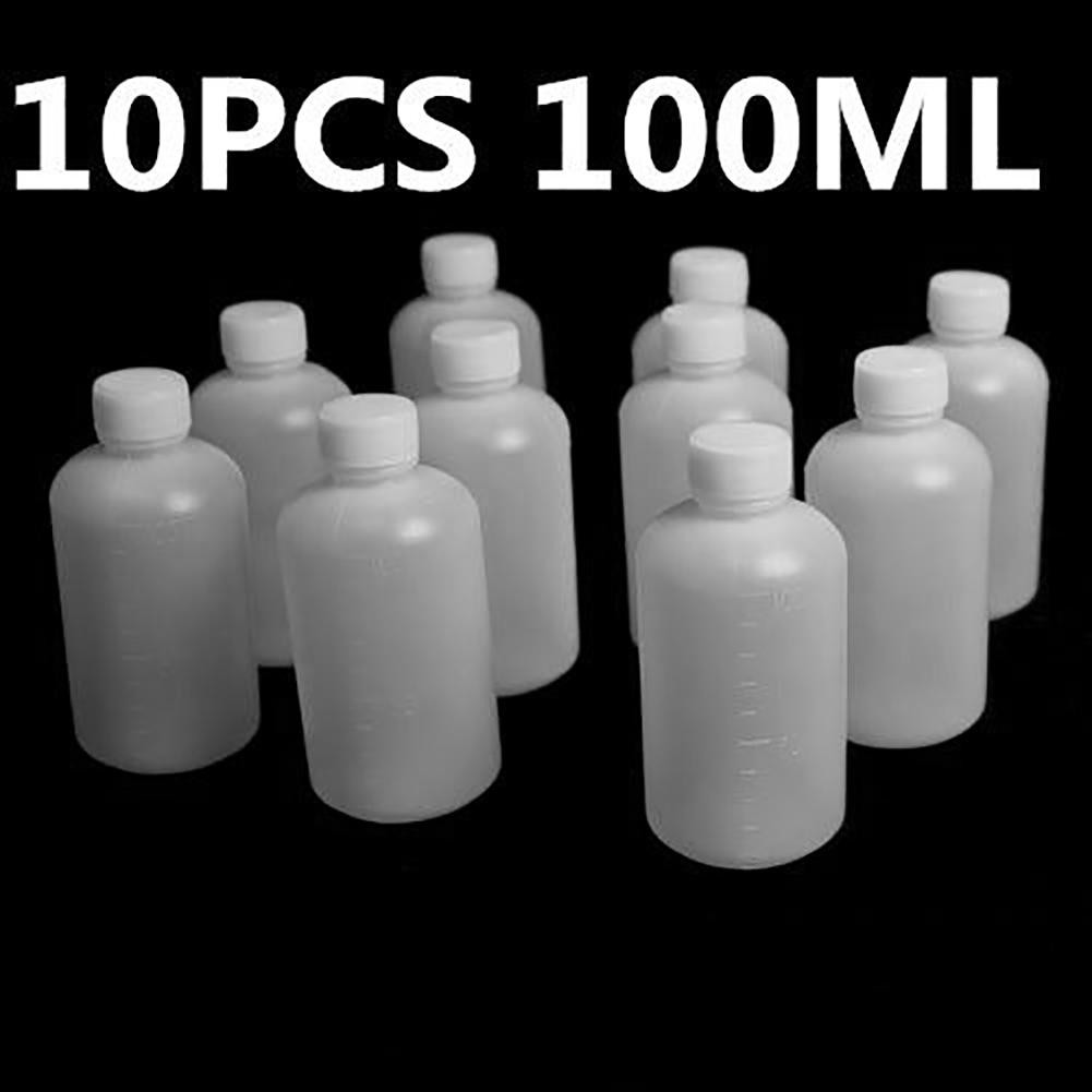 Set 10 lọ nhựa 100ml chuyên dụng dành cho đựng hóa chất cho phòng thí nghiệm